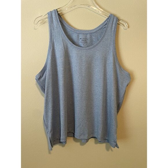 Athleta Uptempo II Tank Top Blue Heather XL Polyester Blend Womens Activewear - Picture 1 of 4